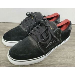 LAKAI CARLO Black Skate Canvas Sneaker Shoes Men's Size 7 - Very Good Used Shape